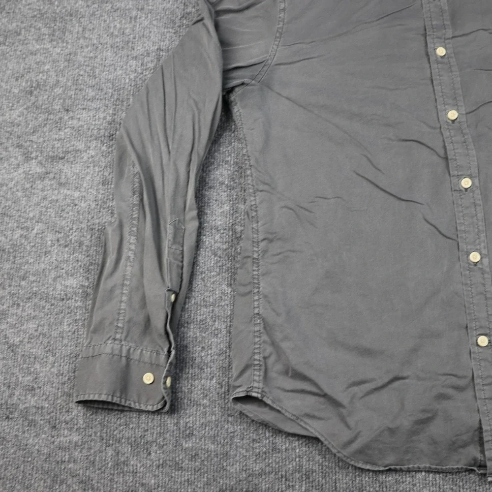 Banana Republic Shirt Mens Medium Gray Slim Fit‎ Long Sleeve Button Down Casual